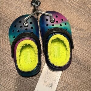 Baby Crocs Classic Lined Clog – Rainbow / Multicolor – Size 5C (Toddler)